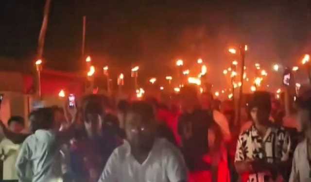 বাজিতপুরকে জেলা ঘোষণার দাবিতে মশাল মিছিল