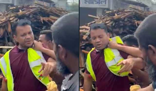 শ্রীপুরে ঘুষের অভিযোগে হাইওয়ে পুলিশ সদস্যকে গণধোলাই