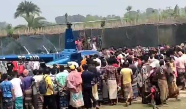 হেলিকপ্টারে বউ-সন্তান নিয়ে ফিরলেন রকেট
