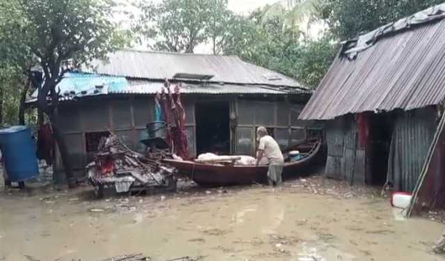 জোয়ারের পানিতে লক্ষ্মীপুরের কমলনগরের ৬ ইউনিয়ন প্লাবিত