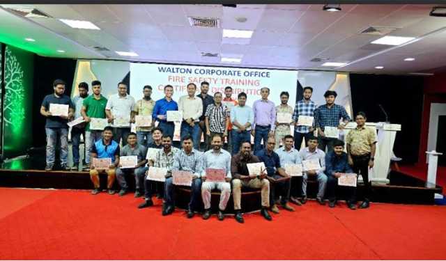 ওয়ালটনের কর্মকর্তা-কর্মচারীদের ফায়ার সেইফটি প্রশিক্ষণ