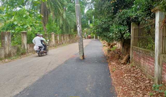 বৈদ্যুতিক খুঁটি না সরিয়ে সড়ক প্রশস্ত!