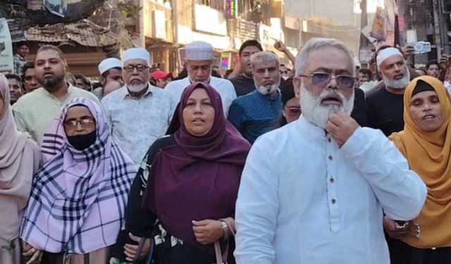 গাজীপুরে বিএনপির প্রার্থী মিলনের পক্ষে মিছিল