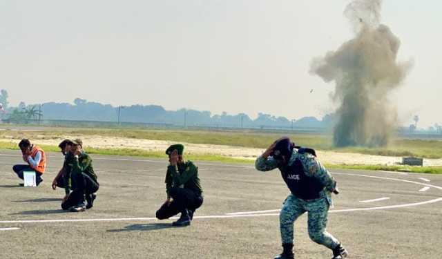 শাহমখদুম বিমানবন্দরে ঝুঁকি মোকাবিলায় যৌথ নিরাপত্তা মহড়া