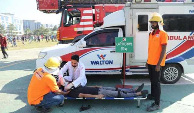 ওয়ালটন হাই-টেকে বিশেষ অগ্নিনির্বাপণ মহড়া অনুষ্ঠিত