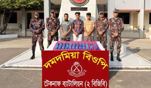 টেকনাফে বিপুল পরিমাণ ইয়াবাসহ আটক ৪