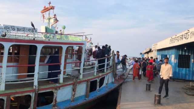 দৌলতদিয়া-পাটুরিয়া নৌরুটে লঞ্চ চলাচল বন্ধ