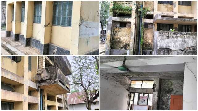 জরাজীর্ণ ভবনে জীবনের ঝুঁকি নিয়ে চলছে প্রাণিসম্পদ দপ্তরের কার্যক্রম
