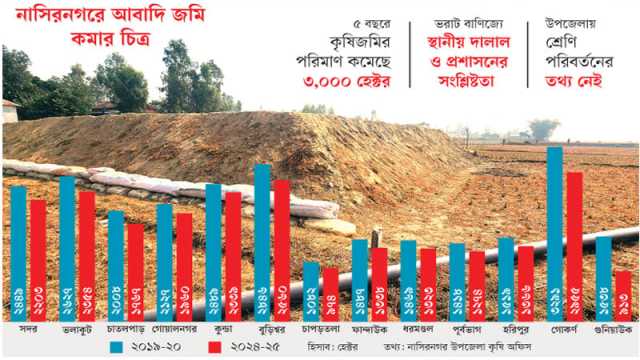 কমছে আবাদি জমি, শঙ্কা কৃষিতে