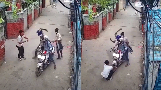 মগবাজারে প্রকাশ্যে চাপাতি হাতে ছিনতাইয়ের ভিডিও ভাইরাল