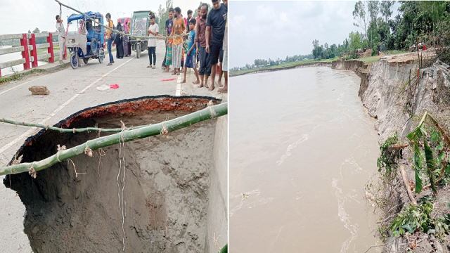 বকশীগঞ্জে ভাঙনে দিশেহারা নদীপাড়ের মানুষ