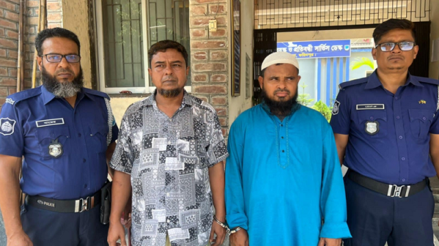 সালথায় সেচ্ছাসেবক লীগের দুই নেতা গ্রেপ্তার