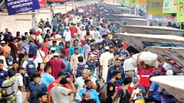 ঈদের ছুটিতে ১ কোটি ৭ লাখ সিমধারী ঢাকা ছেড়েছেন