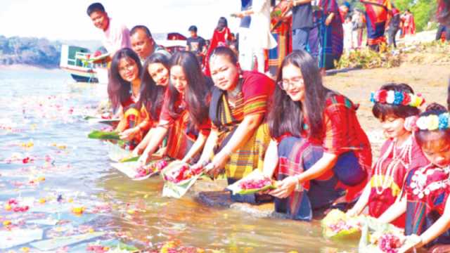 পানিখেলা আর পাজনের আনন্দ পাহাড়জুড়ে