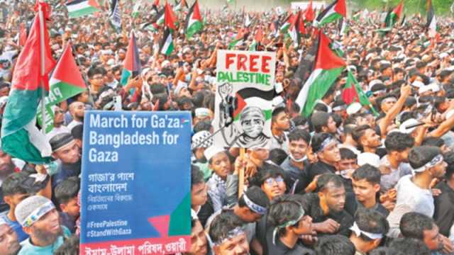 ঢাকা জনসমুদ্র, গণহত্যার প্রতিবাদ