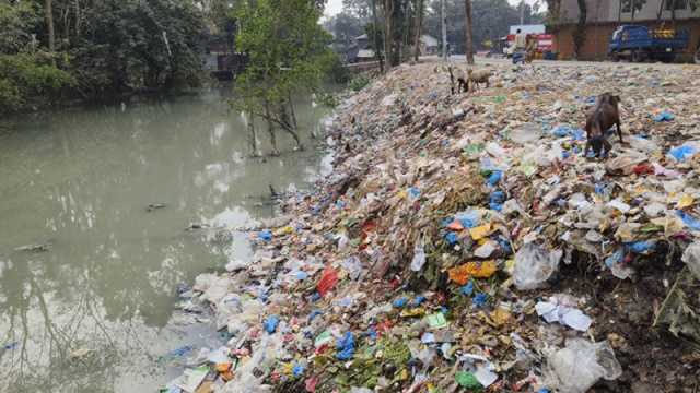 বর্জ্যের বিষে নীল পায়রা নদী