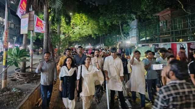 গণসংহতি আন্দোলন কার্যালয়ের পাশে ককটেল বিস্ফোরণের অভিযোগ, বিক্ষোভ মিছিল