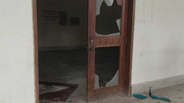 রবীন্দ্র কাছারিবাড়ি অডিটোরিয়াম ভাঙচুর