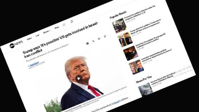 ইরান-ইসরায়েল সংঘাতে জড়াতে পারে যুক্তরাষ্ট্রও, এবিসি নিউজকে ট্রাম্প