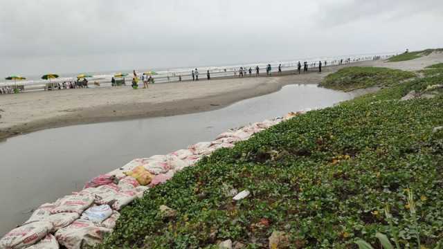 কক্সবাজার সৈকতে উৎকট দুর্গন্ধ 