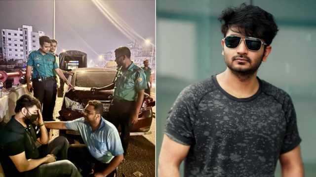 মধ্যরাতে দুর্ঘটনায় নায়ক বাপ্পী, বাঁচলেন অল্পের জন্য