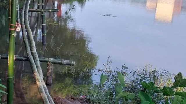 যাতায়াতে বাঁশের সাঁকো, দুর্ভোগ কমাতে রাস্তা নির্মাণের দাবি