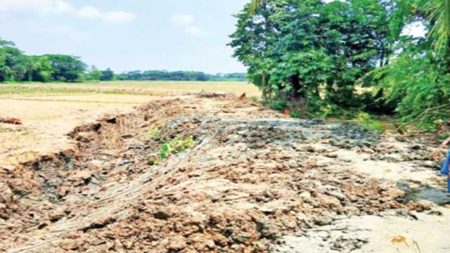 সরকারি হালট ভরাট করে চাষের জমি বাড়ি