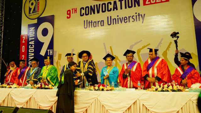 উত্তরা ইউনিভার্সিটির নবম সমাবর্তন অনুষ্ঠিত