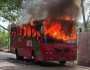 বরিশালে বিআরটিসি বাসে আগুন, অল্পের জন্য রক্ষা পেলেন যাত্রী